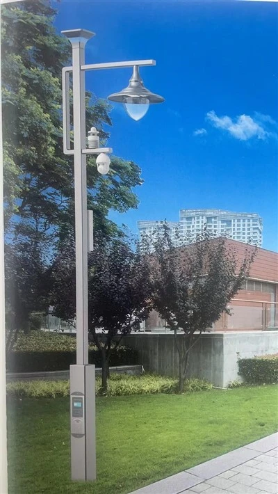 Farola inteligente de aleación con pantalla LED